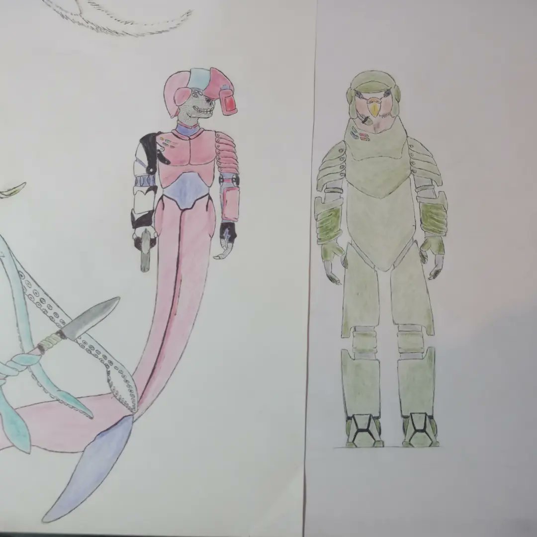 Francisnimado1's tweet photo. Estos son Tecnornis sapiens (rediseñado, también re-hice su historia) y Tecnosauria sapiens los cuales forjaron una relación semi-dependiente a través de su historia que les permitió avanzar en ...
#speculativeevolution
#evolucionespeculativa
#specevo
#archosaurs
#lepidosaur https://t.co/rdfcK4LIrB