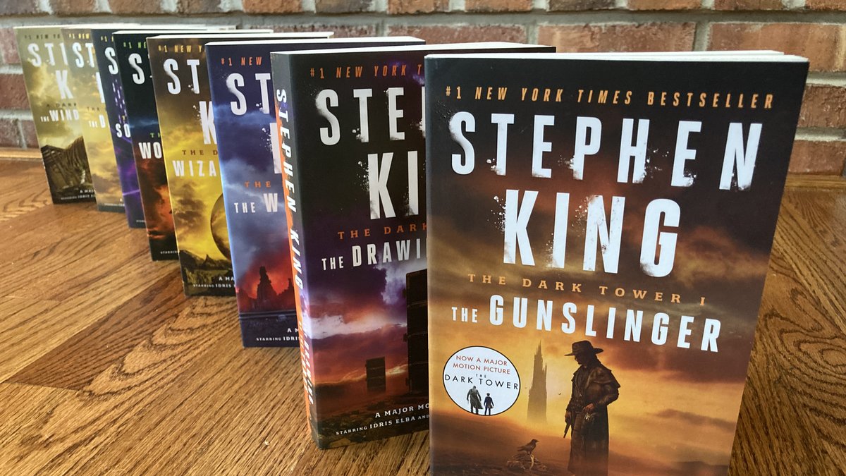 simonschuster's tweet photo. Celebrating 40 years of THE DARK TOWER! #ReadingisKing https://t.co/1iO2DmdceB https://t.co/L4qMXP6AMJ