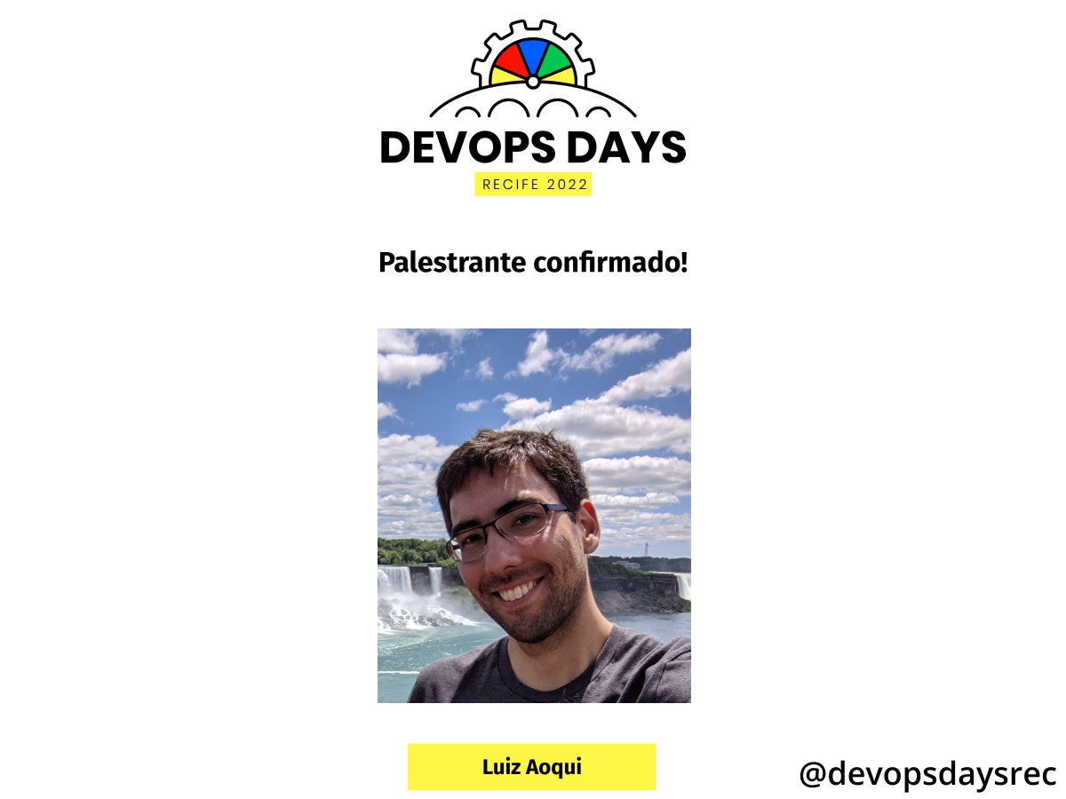 devopsdaysrec's tweet photo. Seguindo com nossas postagens sobre as pessoas que irão palestrar no evento, hoje apresentamos Luiz Aoqui!

#devopsdaysrec #devopsdays #palestra #eventos #tecnologia https://t.co/TD5fbYTXLR