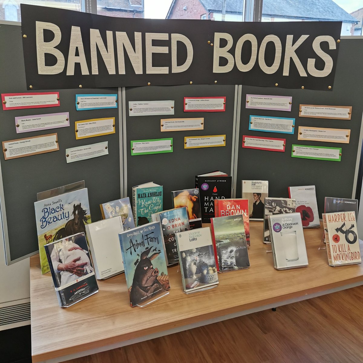 LancsLibraries's tweet image. Feeling rebellious? 
It&apos;s #BannedBooksWeek2022 and #Cleveleys have quite a collection of books that have ruffled feathers! Visit us to browse our titles and find out why they were banned! 
#CleveleysLibrary
