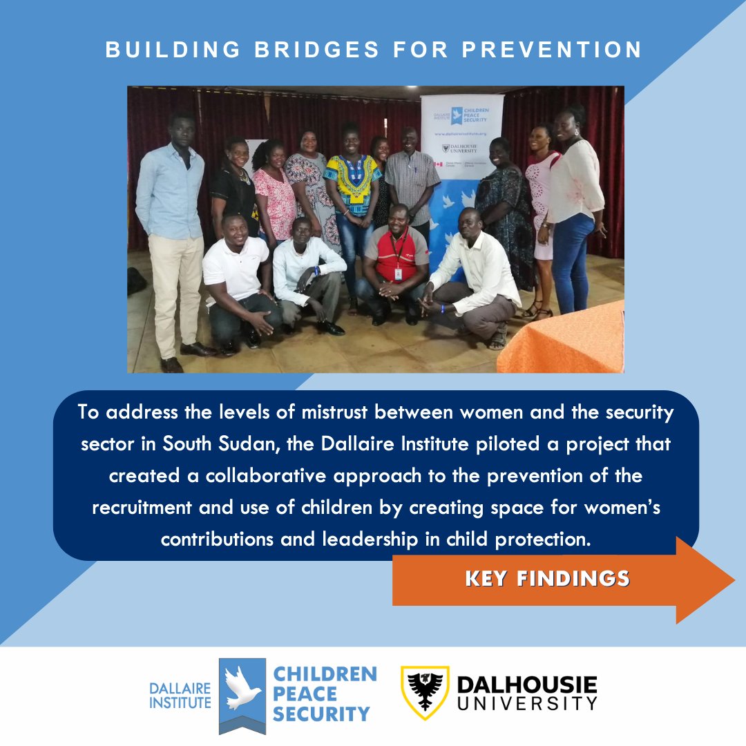 DallaireInst's tweet photo. In 🇸🇸, conflict prevention must involve building bridges between women + the security sector. Read our new advocacy brief to learn how women have become an important resource on the recruitment + use of children.

➡️ https://t.co/VbmUkMm1x9

@fit_fit_ca
#ChildrenPeaceSecurity https://t.co/K2bj3uyHDB