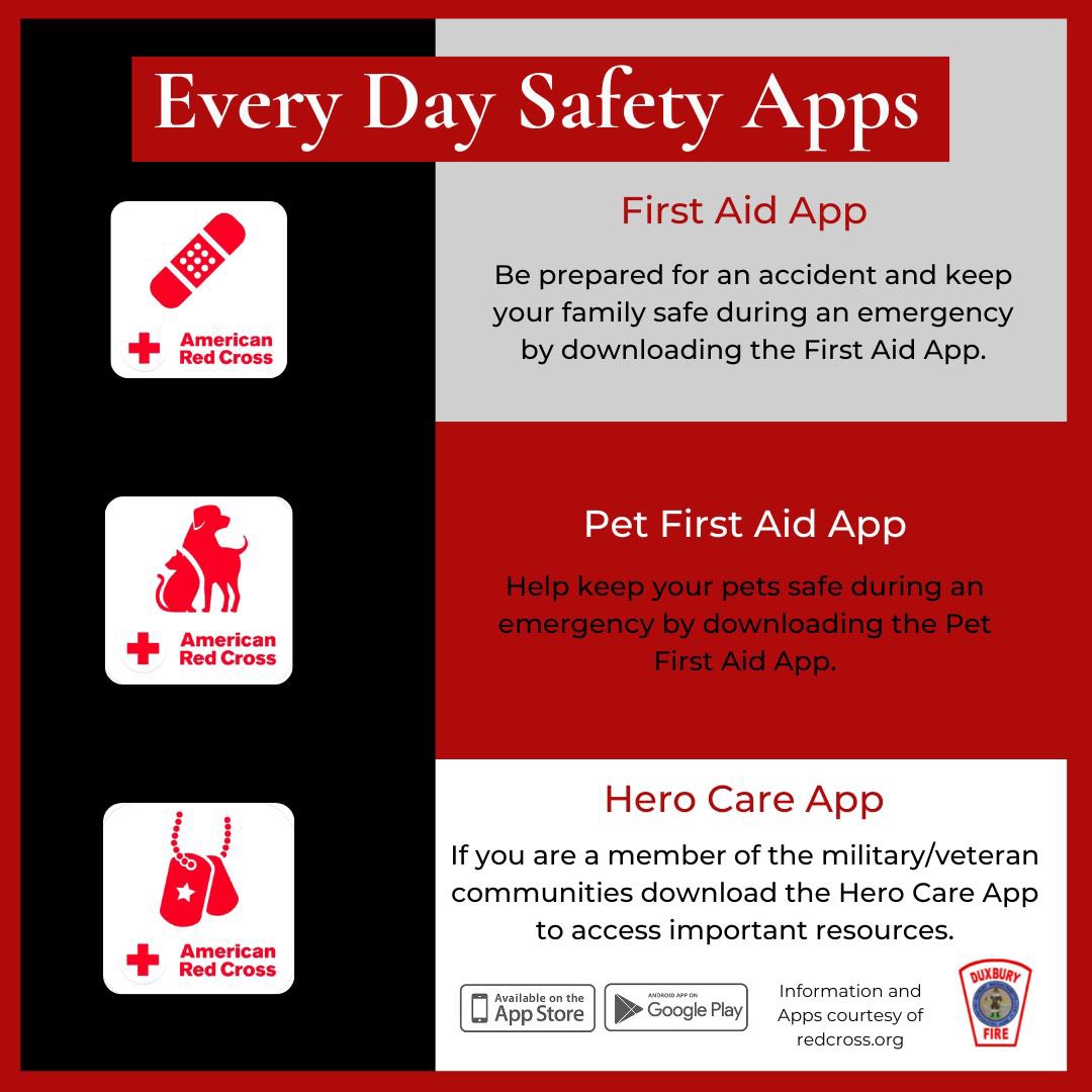 DXFD_PIO's tweet photo. To help you handle emergencies until help can arrive, download these apps from the American Red Cross.
#dxfd #americanredcross #emergency #emergencyapps https://t.co/PgSOhUV7ep