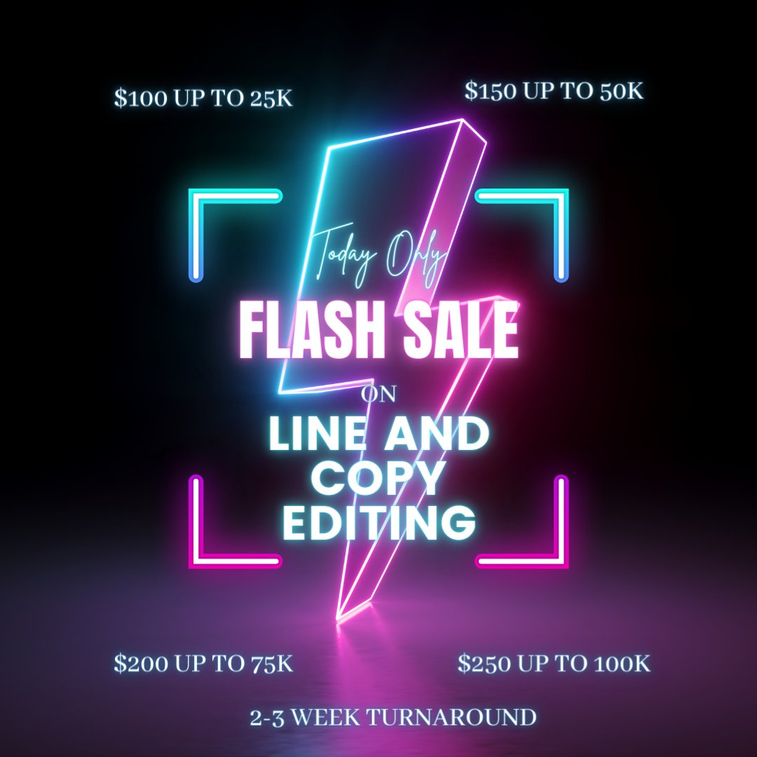 Editing services can get expensive! So, to help authors who want quality editing services without breaking the bank, this sale is for you!
Turnaround times are 2-3 weeks. 
Book your edits today: josepheditorialservices.com/shop