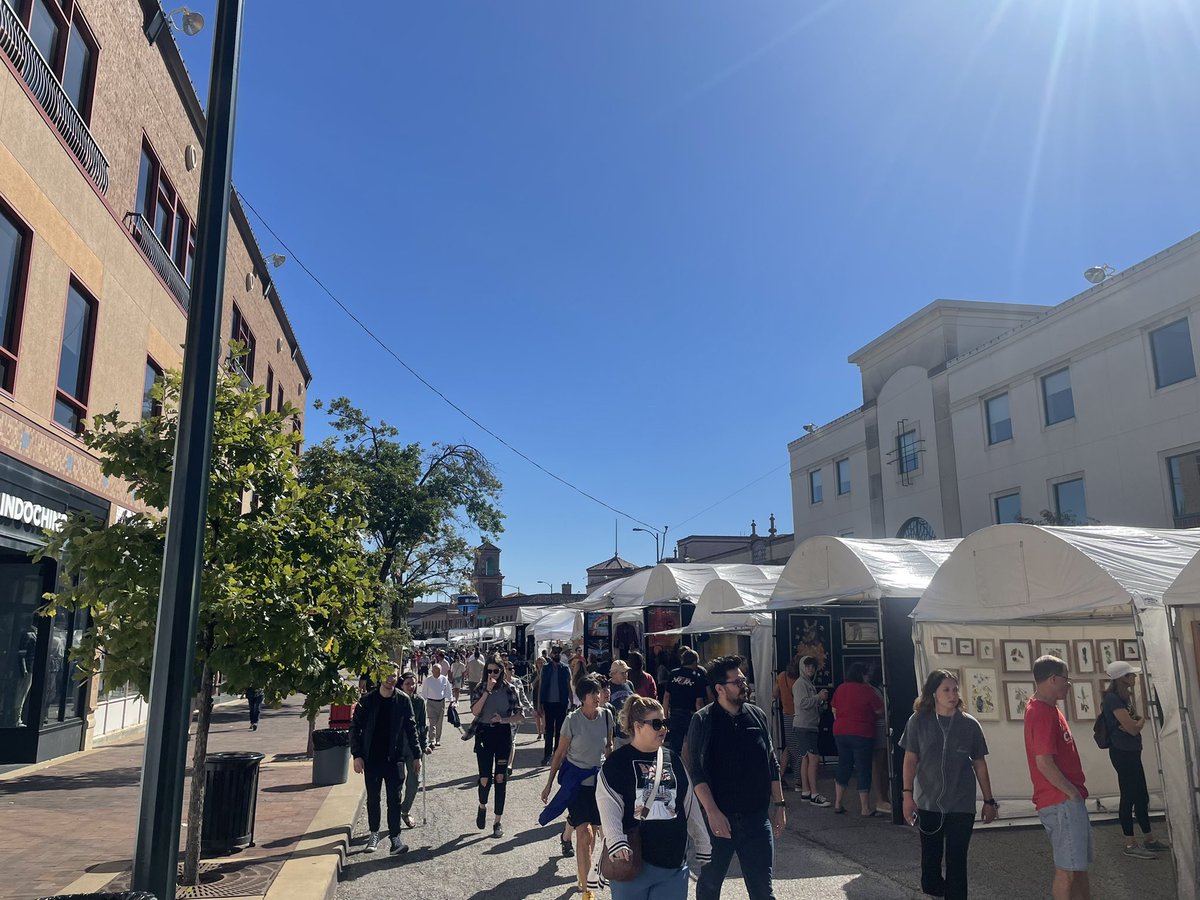 So, is there any reason we shouldn’t pedestrianize Nichols Road through the Plaza, at least during warm weather months. It works so well… not just at festival time. #MakeItAPlaza