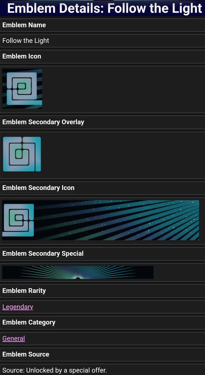 LordEmblemD2's tweet photo. NEXT ONE:
FOLLOW THE LIGHT

How to win ?

Follow @LordEmblemD2 ✅️
LIKE✅️
RETWEET ✅️
COMMENT: DONE ✅️

#Destinythegame #destiny2 #bungie #Giveaway #emblemgiveaway #emblem 

Winner will be drawn in 1 week ( 2.October 2022 ) 
will sent the code to sm of the winner.

✌️ https://t.co/rZ2YHCJXIP