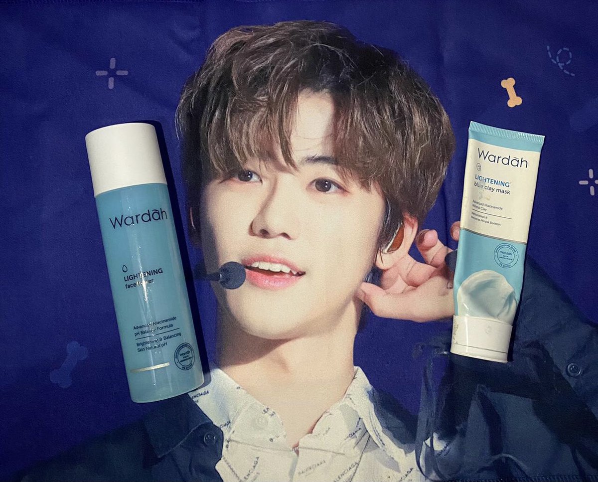 holymarkie's tweet photo. @wardahbeauty produk wardah favoriteku itu wardah lightening face toner &amp; lightening blue clay mask karna sesuai claimnya bikin wajah sehat dan cerah, produk produk wardah beneran sebagus itu aku udh purchase yang ke sekian kali — @wardahbeauty #WardahNontonNCT  #WardahGoesToKWave https://t.co/PXnUSN6Xx2