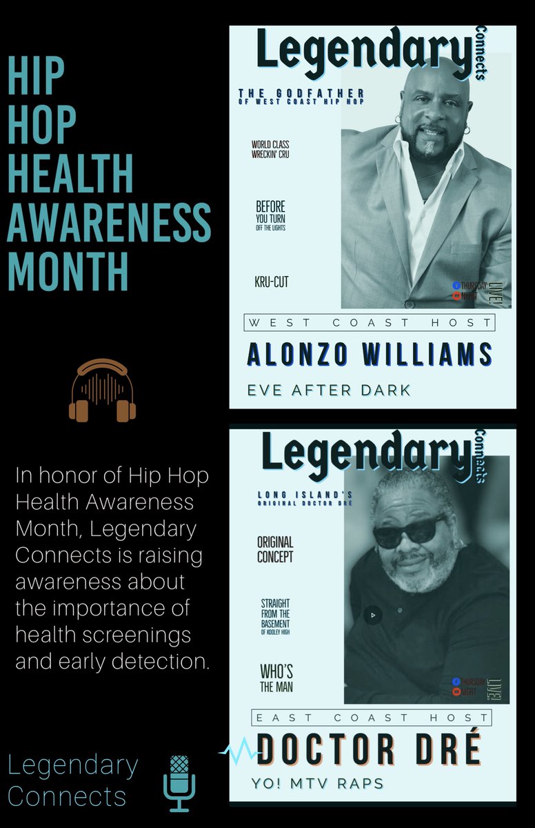 Ms B here !! #JoinUs Legendary Connects is a weekly show that covers hip-hop music, culture, & history.  Tune in to hear from Doctor Dre of Yo! MTV Raps and Alonzo Williams, the Godfather West Coast hip-hop. #Pioneers #LegendaryConnects #HipHop #Compton #NY #YoMtvRaps #NWA