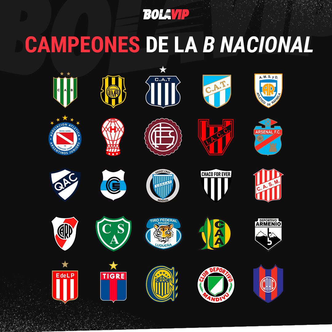 🇦🇷 Desde que existe la B Nacional (1986), estos 25 equipos fueron los únicos en quedarse con el título de campeón.

🔜 Hoy puede sumarse Belgrano.

[📸 <a href="/BolavipAr/">Bolavip Argentina</a>]