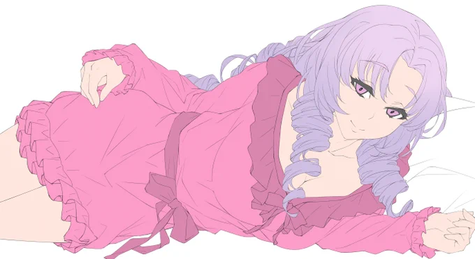 しっとり添い寝slm嬢が描きたくなったので途中ですわ 