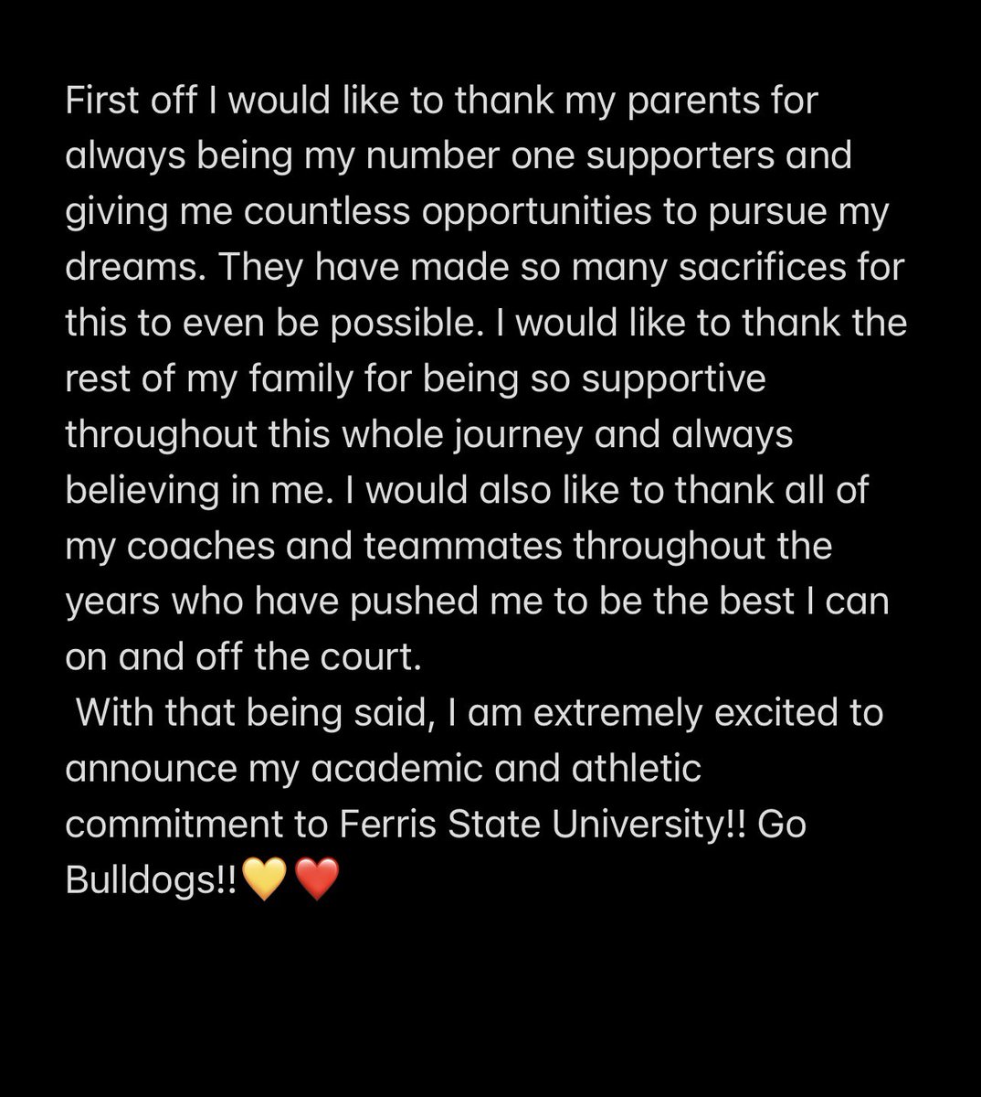KeelynLaird's tweet photo. Committed!!💛❤️ #gobulldogs @FerrisWBBall @CoachKurt https://t.co/cTjW7kHShN