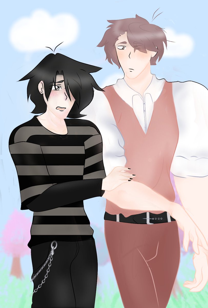 JirikuK's tweet photo. Dibujito de los gays dando un paseó por la plaza :] 🤙🏻
✧✦﹏﹏﹏﹏﹏﹏﹏﹏✦✧
* Pequeño dato de Belix jsjsj:

*Belix siempre tiene la manía de agarrarle el brazo a quien sea de sus parientes,amigos, pareja etc 
﹏﹏﹏﹏﹏
Pd:Me gusto mucho el dibujo y lo tenía que subir :] https://t.co/LoD1a0BWUJ