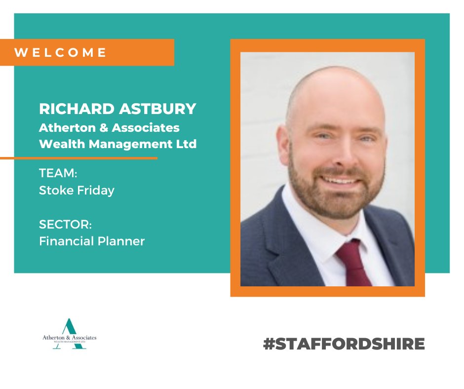 NetworkinUk's tweet photo. Please join us in offering a warm welcome to Richard Astbury from Atherton &amp; Associates Wealth Management Ltd who has joined #TeamStokeFriday in the Financial Planner seat.
Find out more about who makes up Team Stoke Friday here https://t.co/AlOZh0W2TL https://t.co/FXj4cvgcbF