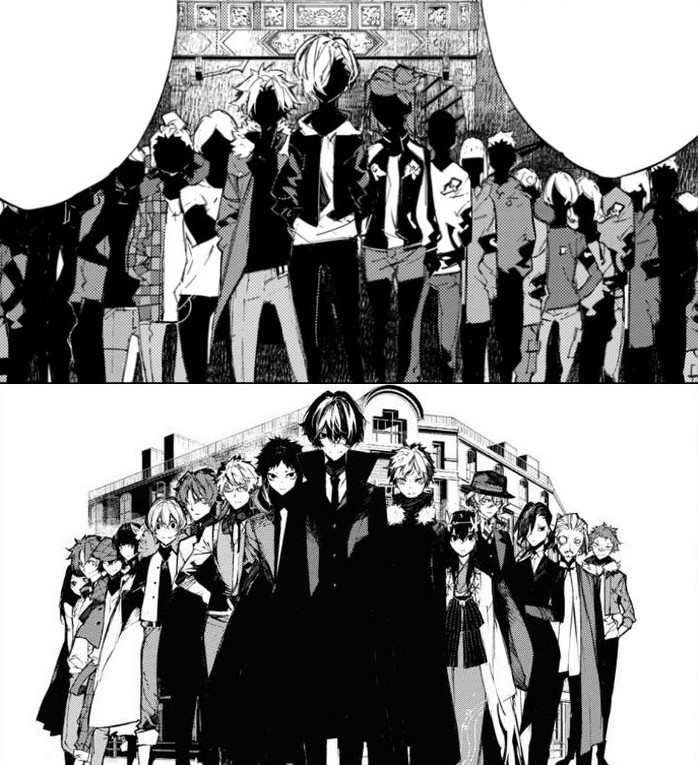 Chuuya as the King of the Sheep.
Dazai as the Port Mafia's boss.
They are always such a perfect parallel in everything!
