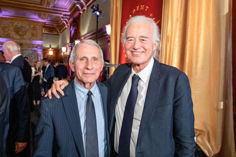 📌The great Dr. Fauci with the great Jimmy Page for the win.