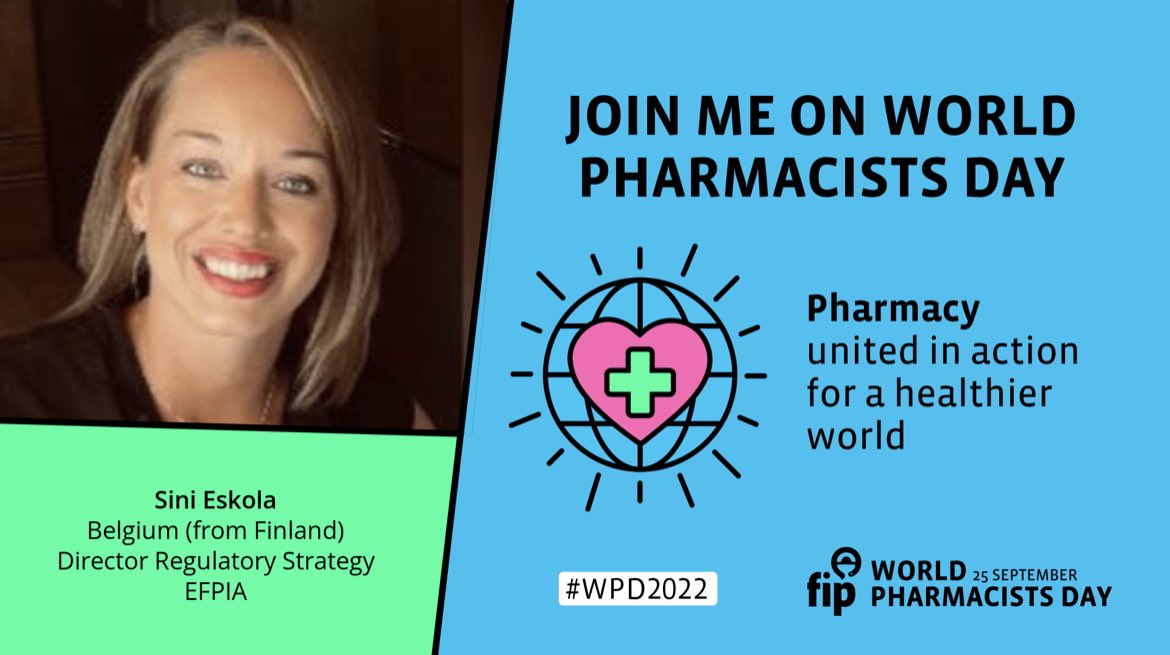 Join me on World’s Pharmacist Day #WPD2022 - Pharmacy United in action for a healthier world @FIP_IPS @FIP_org @EPSA_Online @IPSForg @proviisorit @Apteekkarit @EFPIA @PGEU