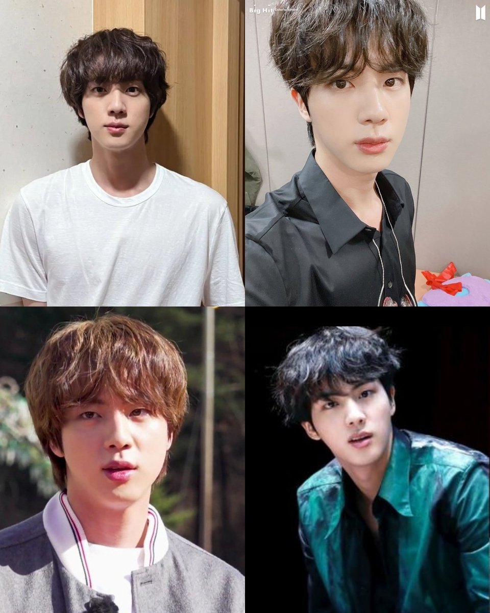 dailyskjnselca's tweet photo. I think we can all agree that seokjin with fluffy hair is so superior #BTSJIN https://t.co/ve8Ocjm6Jd