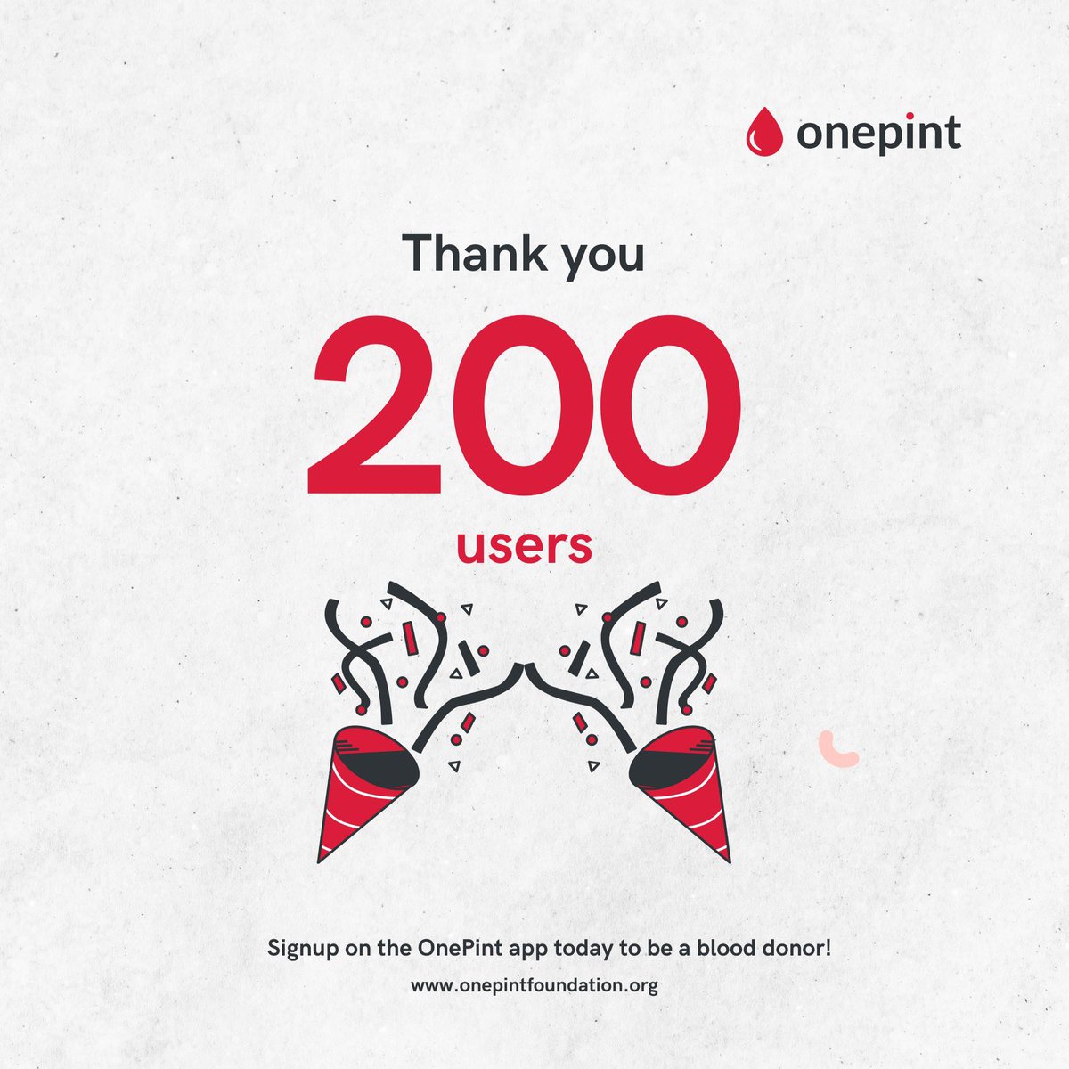 onepint_fdn's tweet photo. A big thank you to all our users and heroes. 🥂🎉 https://t.co/OLaZgrh3Gc