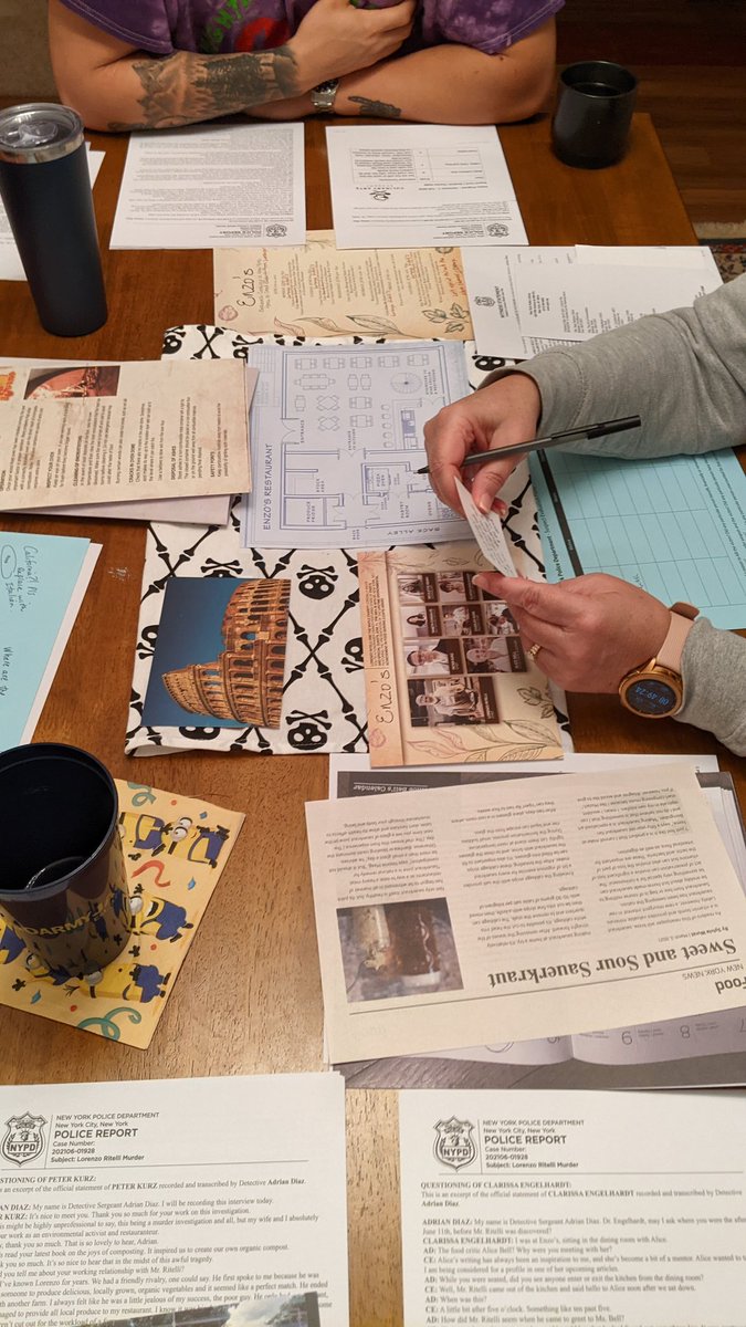 We tested our crime solving skills in Murder Mystery Party: Case Files from <a href="/UniversityGames/">University Games</a>. The only spoiler is that we caught the right suspect. <a href="/DiceAndNames/">Rolling Dice & Taking Names</a> <a href="/Forbiddengms/">Forbidden Games</a>