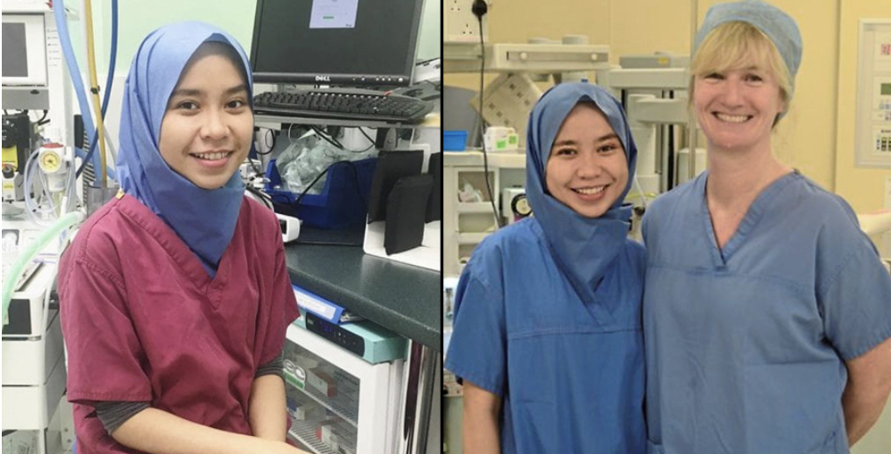 wesharesociety's tweet photo. Pernah diarah keluar daripada Operation Theatre membuatkan doktor dari Malaysia ini mencipta tudung bilik bedah pakai buang untuk digunakan di hospital UK.

Ini kisah Dr Farah Shaheera Roslan ⤵️ https://t.co/F6yrW8i1Wn