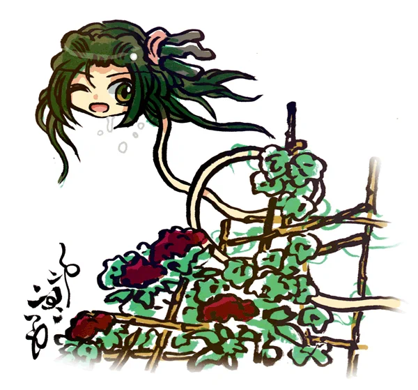 ろくろくびと生垣 