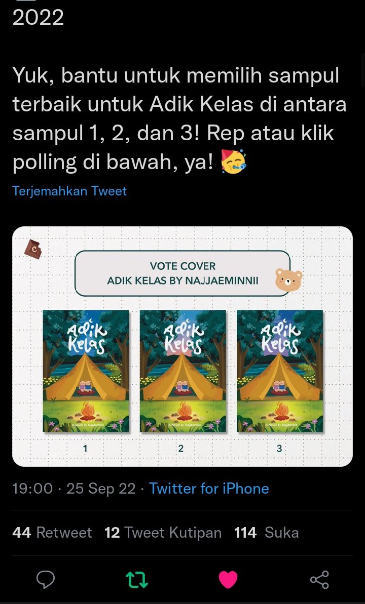 bubibabibu's tweet photo. @ChokoPublisher @najjaeminii UDAH KAK MINCHOOOO!
COVER NO 2 JAYA JAYA JAYAAAAA https://t.co/raWSqWWNz9