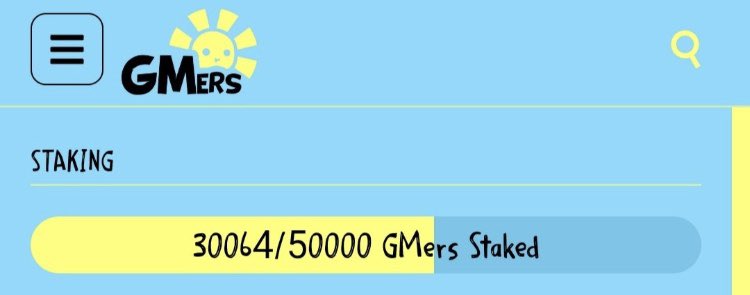 GMersNFT's tweet image. 60% staked in 2 weeks! 

#GMers it’s a movement 🤝🏽

Can we get to 75% this week?