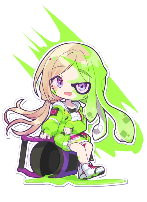 半イカガールアキロゼちゃん～ #アロ絵 
