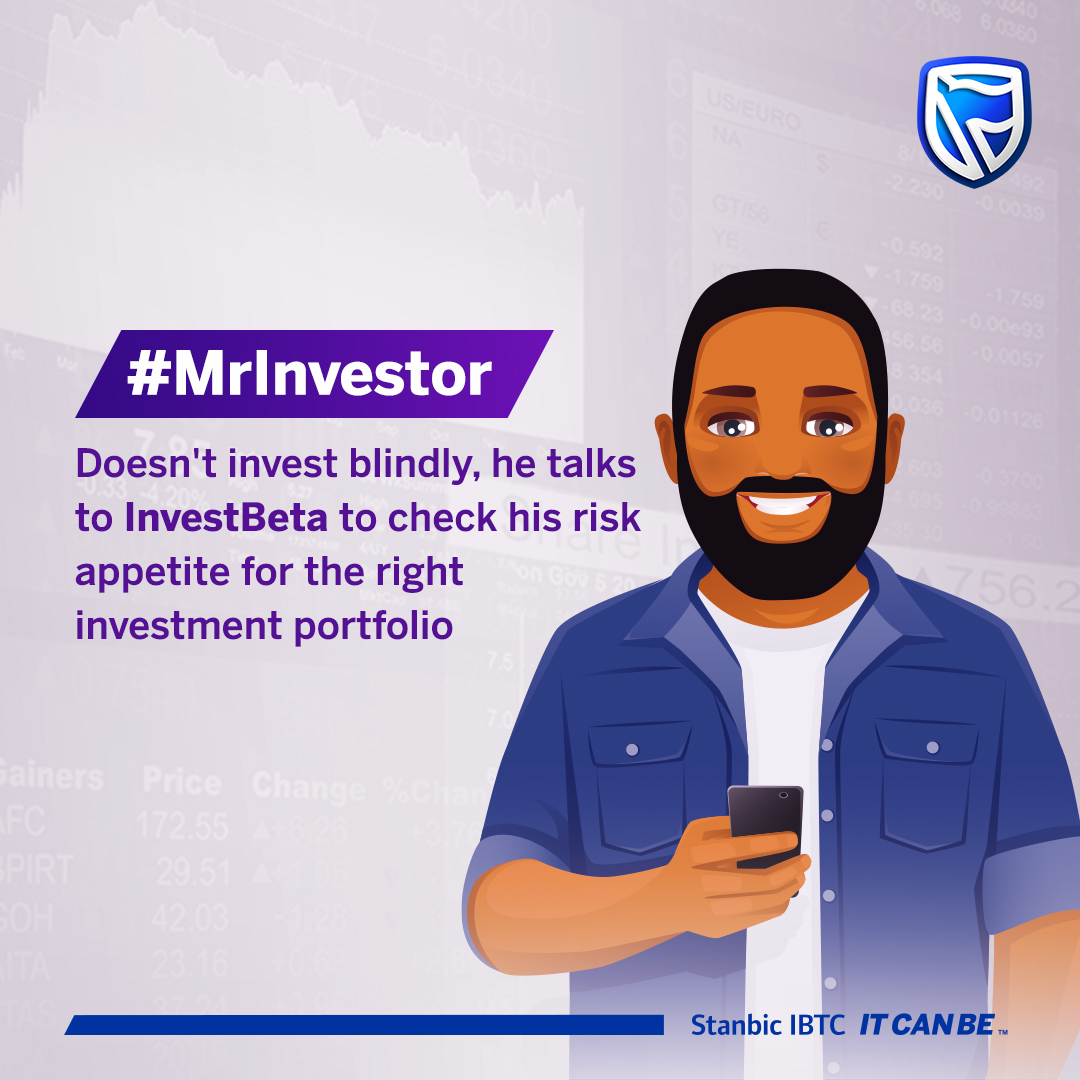 StanbicIBTC's tweet photo. Be like Mr. Investor and invest right. Let us help you on this journey. ​
Visit https://t.co/fsPcg4OYzw to choose a plan that works for you.​
#InvestBeta​
#ITCANBE https://t.co/zRQnwXxziV