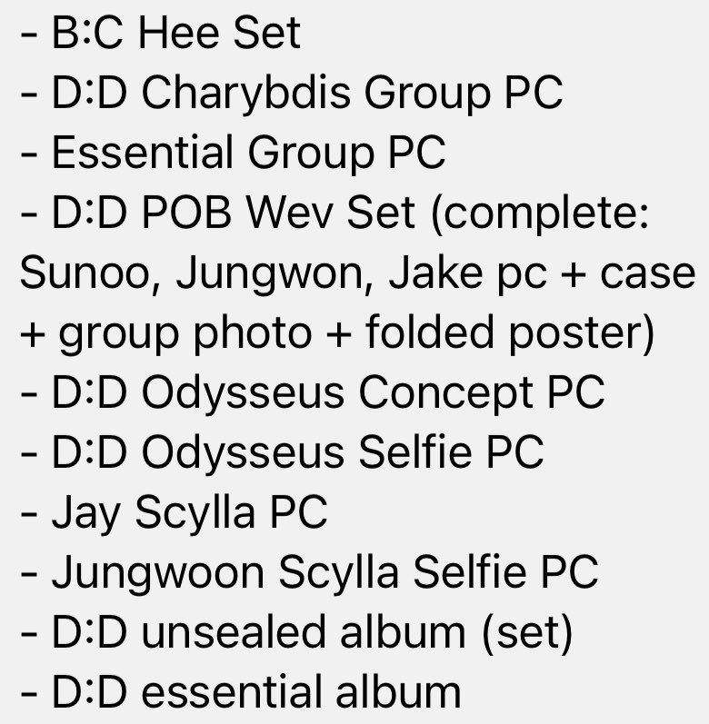 lovestaybasket's tweet photo. wts lfb ph #skzbsells (helping a friend)

𓏔 enhypen quitting sale - ₱2500

╰ set only, no pbd 
╰ all in good condition 
╰ can give discount pa if payo &amp; sure buyer
╰ with free d:d folded poster

— reply or dm to claim!

t. enha heeseung jay jungwon niki pcs https://t.co/F3Ki0tXZVU