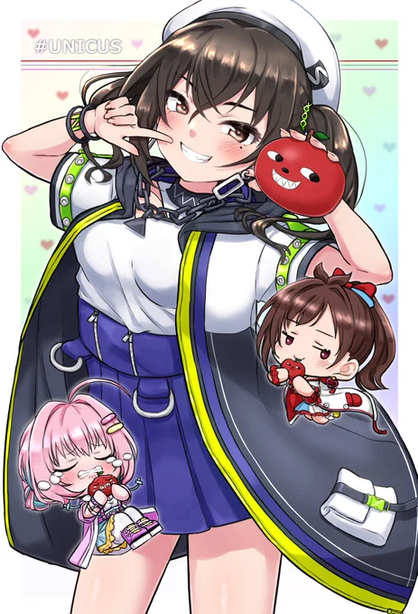 #UNICUS イベント感謝の絵メンバー三人分のりんごろうさんグッズ化求ム 
