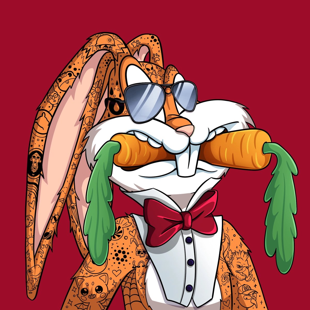 DegenBunniesNFT's tweet photo. Show us your favourite Degen Bunnies traits in the comment section 🥕🥕

#cnft #cnfts #cnftcommunity #degenbunnies #doublecarrot #cardanotattoo https://t.co/o1TFK9RJGX