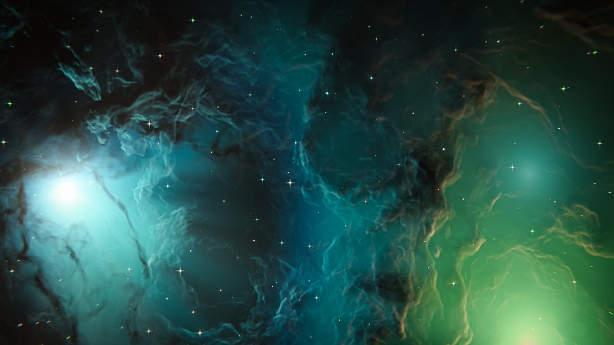 #b3d Eeevee's volumetric rendering is absolutely amazing!  This 4k #nebula render took about 4 minutes or so to render.
I am doing the cycles render now, but that might finish some time next week 😅