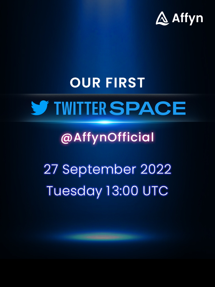 🔷𝗔𝗡𝗡𝗢𝗨𝗡𝗖𝗜𝗡𝗚 𝗢𝗨𝗥 𝗙𝗜𝗥𝗦𝗧 𝗧𝗪𝗜𝗧𝗧𝗘𝗥 𝗦𝗣𝗔𝗖𝗘 🔷

Join our CEO Lucaz Lee as he answers your burning questions in our first-ever Twitter Space session. 🔥

𝗗𝗮𝘁𝗲: 27 Sep 2022 (Tue)
𝗧𝗶𝗺𝗲: 13:00 UTC
𝗩𝗲𝗻𝘂𝗲: bit.ly/3qZnFn1