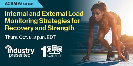 Upcoming: Learn from <a href="/DrEricFreese/">Eric Freese</a> how to create personalized load-monitoring plans to reduce injury and improve recovery for your athletes across the competitive season.

Live attendees will receive one free CEC. 
Partner: GSSI

fal.cn/3sbip