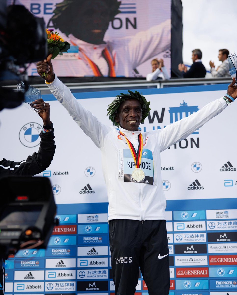 Berlin, I cannot express my gratitude enough. From the organization to the fans but also all the participants today who all won their own race today. To my family, @nnrunningteam teammates and staff, and all my  sponsors who support me endlessly. 

Thank you. 

#NoHumanIsLimited