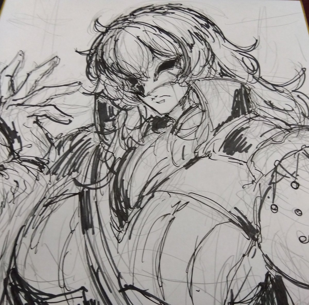 10/2迷ボク用色紙下書き。 