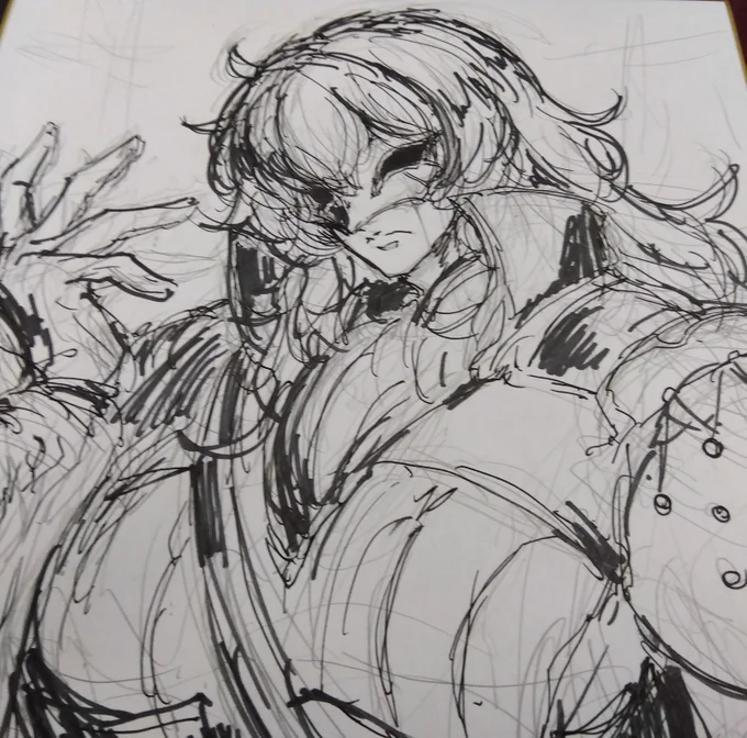 10/2迷ボク用色紙下書き。 
