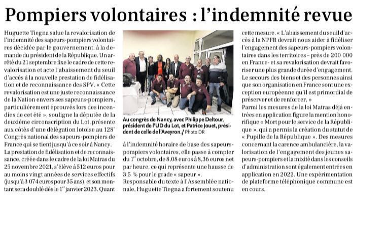 Huguette Tiegna (@huguette_tiegna) on Twitter photo 📰 À lire l’article de <a href="/LaDepeche46/">La Dépêche du Lot</a> <a href="/ladepechedumidi/">La Dépêche du Midi</a> à l’issue du Congrès national des sapeurs-pompiers de France #CNSPF2022 à #Nancy cc <a href="/GDarmanin/">Gérald DARMANIN</a> <a href="/carolinecayeux/">Caroline Cayeux</a> @AllioneFNSPF <a href="/PompiersFR/">Pompiers de France</a> <a href="/PompiersDuLot/">Les Pompiers du Lot</a> 📰 À lire l’article de <a href="/LaDepeche46/">La Dépêche du Lot</a> <a href="/ladepechedumidi/">La Dépêche du Midi</a> à l’issue du Congrès national des sapeurs-pompiers de France #CNSPF2022 à #Nancy cc <a href="/GDarmanin/">Gérald DARMANIN</a> <a href="/carolinecayeux/">Caroline Cayeux</a> @AllioneFNSPF <a href="/PompiersFR/">Pompiers de France</a> <a href="/PompiersDuLot/">Les Pompiers du Lot</a>