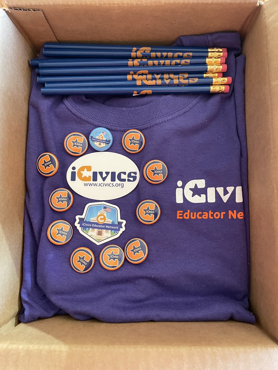Thanks <a href="/icivics/">iCivics</a> for the swag! There has never been a more important time to support robust civics education. #iCivicsEdNet