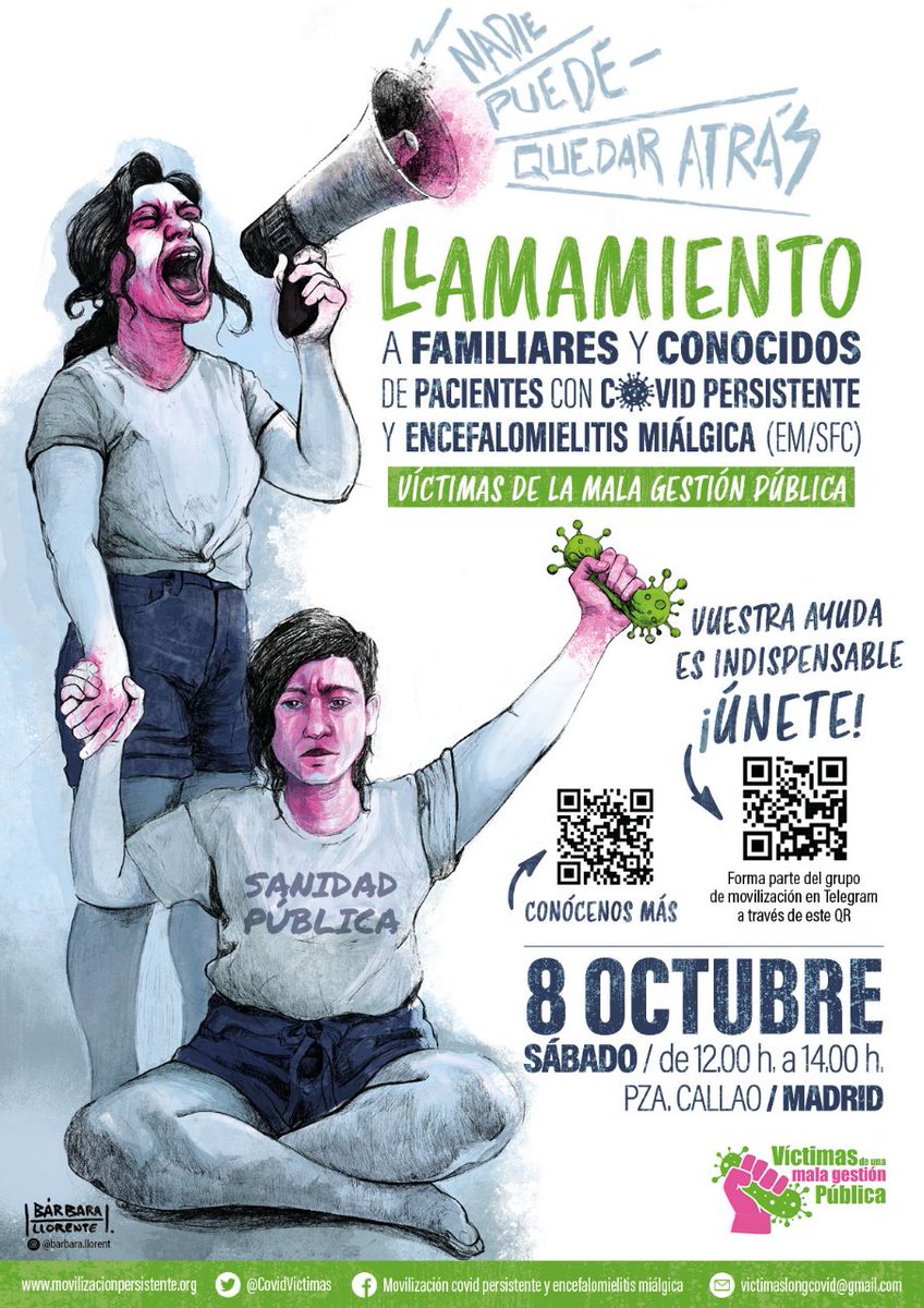 AavvOrcasur's tweet photo. 📌Es de pura humanidad atender las necesidades de ls personas con graves secuelas por Covid y con #COVID19persistente
Con empatía
Nadie debe quedar atrás
#Usera
#SanidadPublica
Y todos los lunes, nos vemos en el CS #Orcasur y otros muchos para defender #AtenciónPrimaria
Infórmate https://t.co/cnj7PTw5Ga