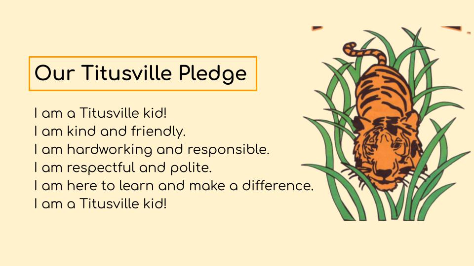 Mr_Shave_TIS's tweet photo. We have a new pledge at Titusville School, which will help us to affirm the expectations we have for ourselves &amp; our fellow community members! @TitusvilleTiger @ArlingtonCSD @MrsBakke_Music @mzydelmusic @TitusvilleTiger @lifeandlifeonly @ACSD_Asst_Supt @MrsWheelerOPS https://t.co/xqcaiZRpgR