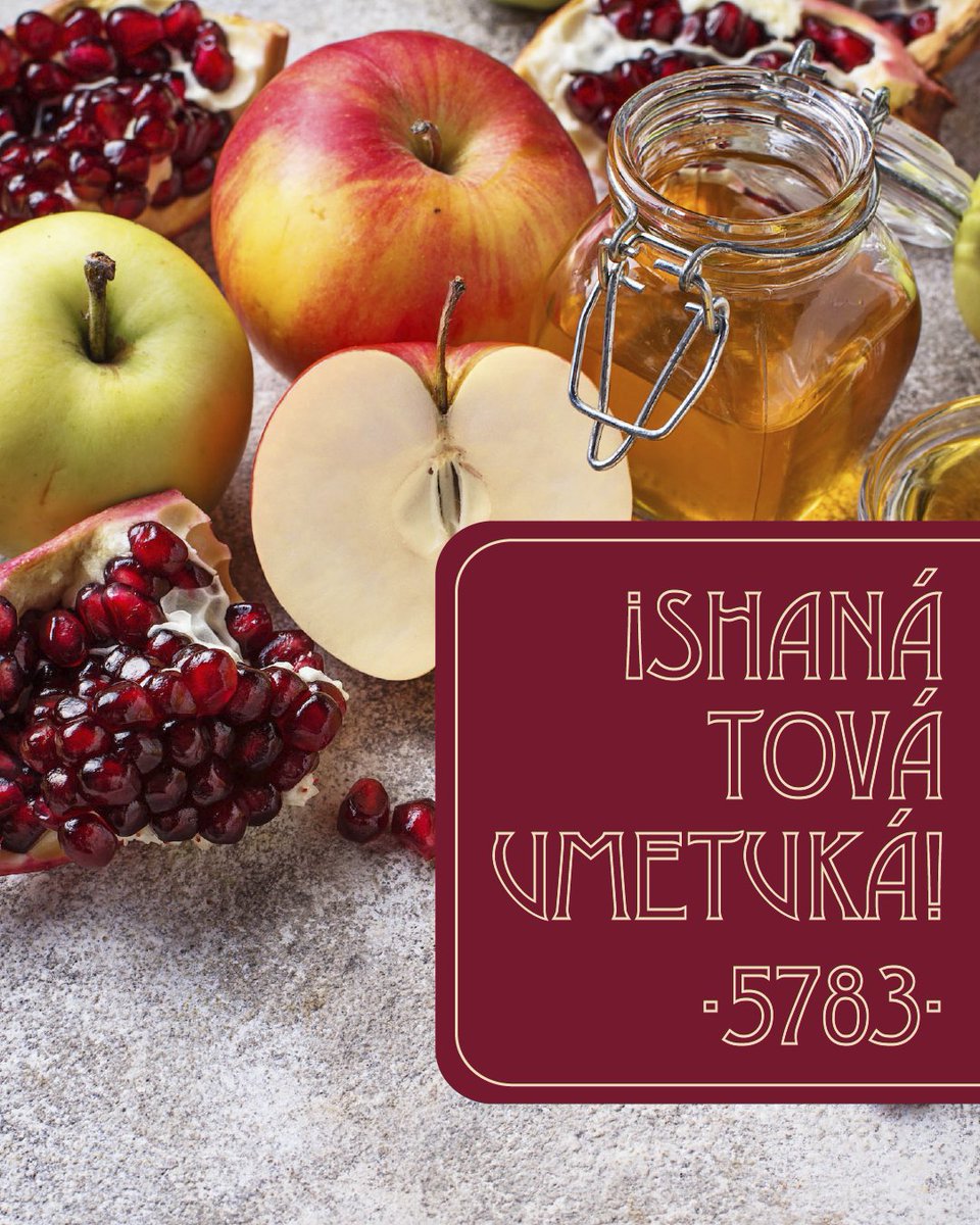 Le deseamos a toda la Comunidad Judía un muy feliz comienzo de año nuevo. ¡Shaná Tová Umetuká!🍯🍎