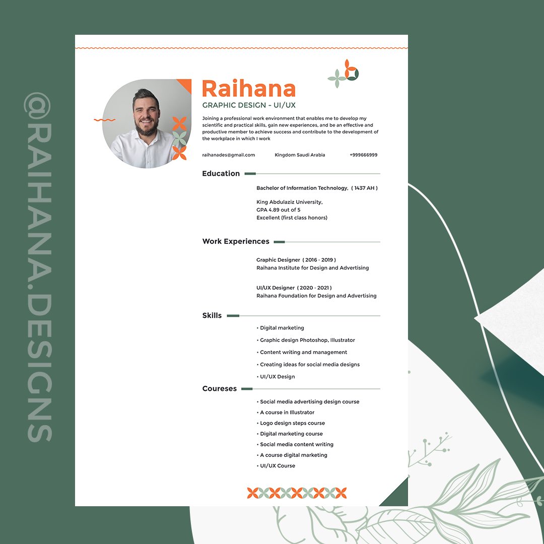 RaihanaDesigns's tweet image. الأقسام الرئيسية في السيرة الذاتية 💡📝

📎 الإسم وبيانات التواصل .
📎 النبذة الشخصية .
📎 المهارات .
📎 المؤهلات العملية .
📎 الخبرة العملية .
📎 الدورات التدريبية .

#سيرة_ذاتية #جامعه_الامام #الرياض_الان #اليوم_الوطني_السعودي_92 #هي_لنا_دار #تعليم_الرياض #وظائف_الرياض