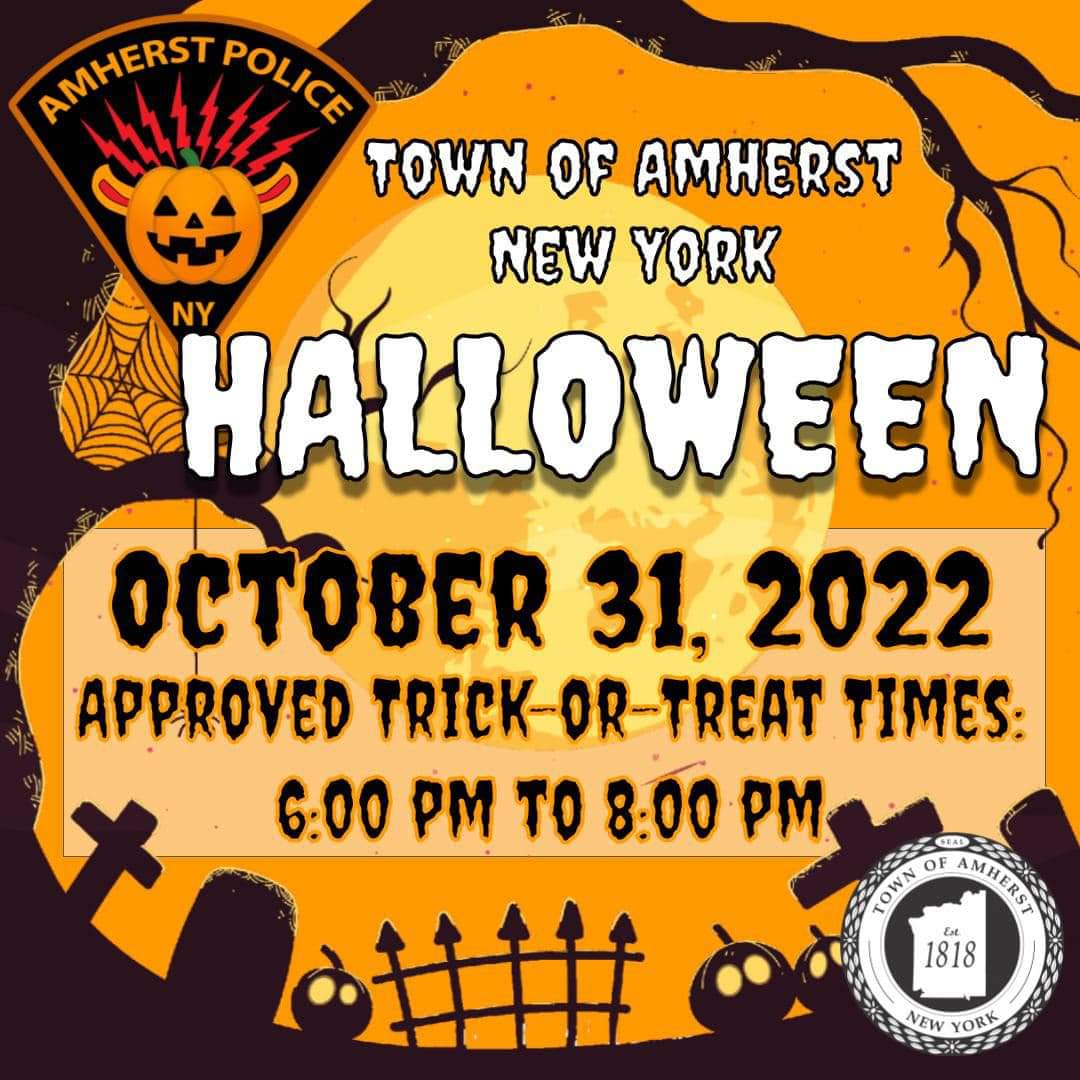 Amherst Police NY 🚔 on Twitter "Trickortreating hours will be from 6