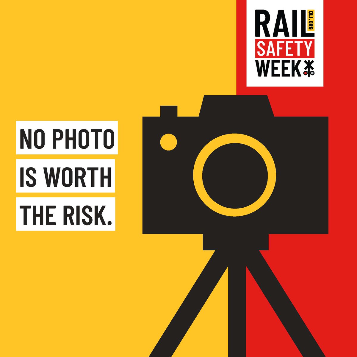 oliofpa's tweet photo. No photo, video or selfie is work the risk! Protect yourself and others by staying off railroad tracks. Help us #STOPTrackTragedies! #RailSafetyWeek #NOPhotoisWorththeRisk https://t.co/r2fyAQaxRT