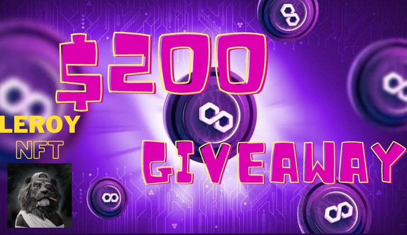LeroyyWeb3's tweet photo. 🎁 BIG MATIC #GIVEAWAY! 🎁 

Prize: 🥳
🏆  $MATIC- $ 200  💵

To Enter:
1️⃣ Follow me
2️⃣ RT+❤+🔔
3️⃣ Tag 3 Friends 

⏰24 Hrs 

#NFTGiveaway #MATIC #Giveaway #NFT #cripto #Giveaways #SOL https://t.co/xnbWr5pGnV