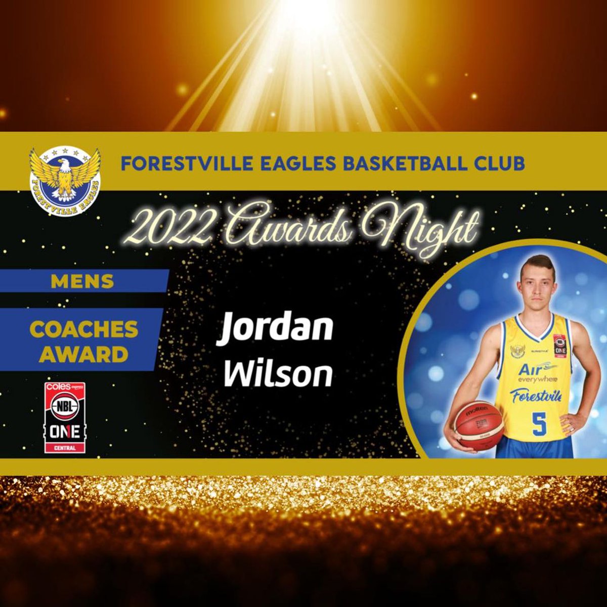 CONGRATULATIONS to Jordan Wilson - our 2022 NBL1 Air Everywhere Eagles Men’s COACHES AWARD recipient. 
Well done on a fantastic season Jordy!
🦅💙💛🏀 #WeTheVille #ForestvilleFamily #NBL1Central
📸: AllStar Photos