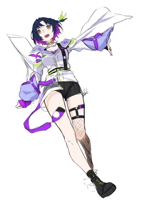 新衣装お披露目された時に楽描きしたこれがどうして↑になった?と思ってる 