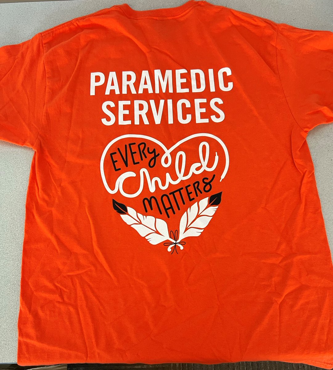 YorkParamedics's tweet photo. As we approach National Day of Truth and Reconciliation, Paramedic and Seniors Services staff are able to wear this uniform shirt to show their support for Indigenous People. https://t.co/Ez1WqdxO72