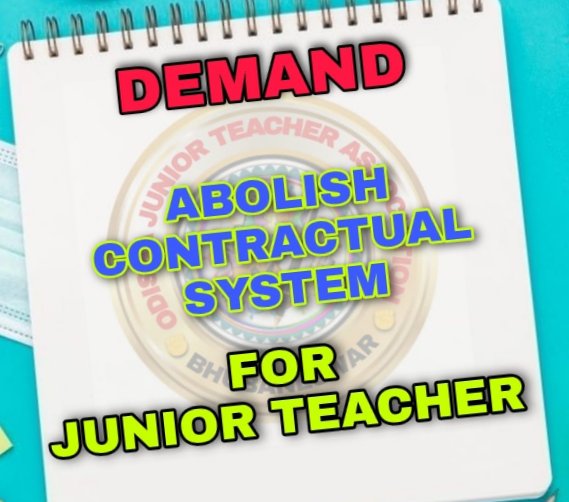 OJTA GANJAM DISTRICT (@ojtaganjam) on Twitter photo <a href="/ojtabbsr/">Odisha Junior Teachers' Association</a> <a href="/CMO_Odisha/">CMO Odisha</a> <a href="/MoSarkar5T/">MoSarkar 5T</a> <a href="/pranabpdas/">Pranab Prakash Das</a> <a href="/SecyChief/">ChiefSecyOdisha</a> @samirdash01 <a href="/SMEOdisha/">EducationOdisha</a> <a href="/OSEPA_Official/">OSEPA</a> Earnest Request To Honourable <a href="/CMO_Odisha/">CMO Odisha</a> Please Abolish Contractual System For Junior Teacher And Count 6 Years In Our Service Period .
#AbolishContractualSystem_JUNIOR_TEACHER
#Count6YearsInServicePeriod
<a href="/MoSarkar5T/">MoSarkar 5T</a>
<a href="/pranabpdas/">Pranab Prakash Das</a>
<a href="/SecyChief/">ChiefSecyOdisha</a>
@samirdash01
<a href="/SMEOdisha/">EducationOdisha</a>
<a href="/OSEPA_Official/">OSEPA</a> <a href="/ojtabbsr/">Odisha Junior Teachers' Association</a> <a href="/CMO_Odisha/">CMO Odisha</a> <a href="/MoSarkar5T/">MoSarkar 5T</a> <a href="/pranabpdas/">Pranab Prakash Das</a> <a href="/SecyChief/">ChiefSecyOdisha</a> @samirdash01 <a href="/SMEOdisha/">EducationOdisha</a> <a href="/OSEPA_Official/">OSEPA</a> Earnest Request To Honourable <a href="/CMO_Odisha/">CMO Odisha</a> Please Abolish Contractual System For Junior Teacher And Count 6 Years In Our Service Period .
#AbolishContractualSystem_JUNIOR_TEACHER
#Count6YearsInServicePeriod
<a href="/MoSarkar5T/">MoSarkar 5T</a>
<a href="/pranabpdas/">Pranab Prakash Das</a>
<a href="/SecyChief/">ChiefSecyOdisha</a>
@samirdash01
<a href="/SMEOdisha/">EducationOdisha</a>
<a href="/OSEPA_Official/">OSEPA</a>